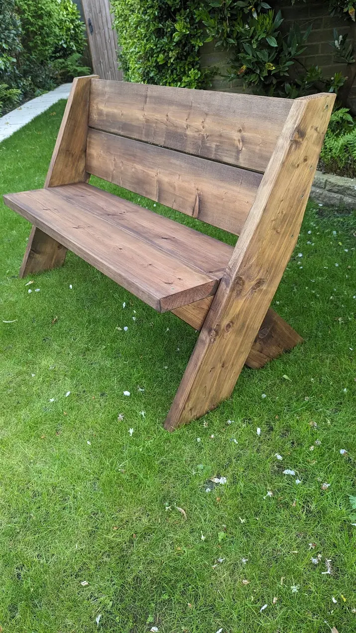 Rustic Garden Bench view 2