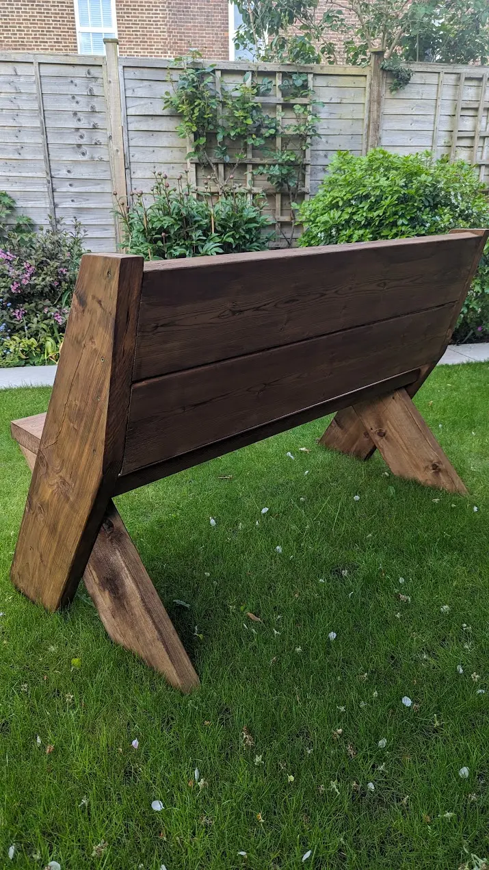 Rustic Garden Bench view 3