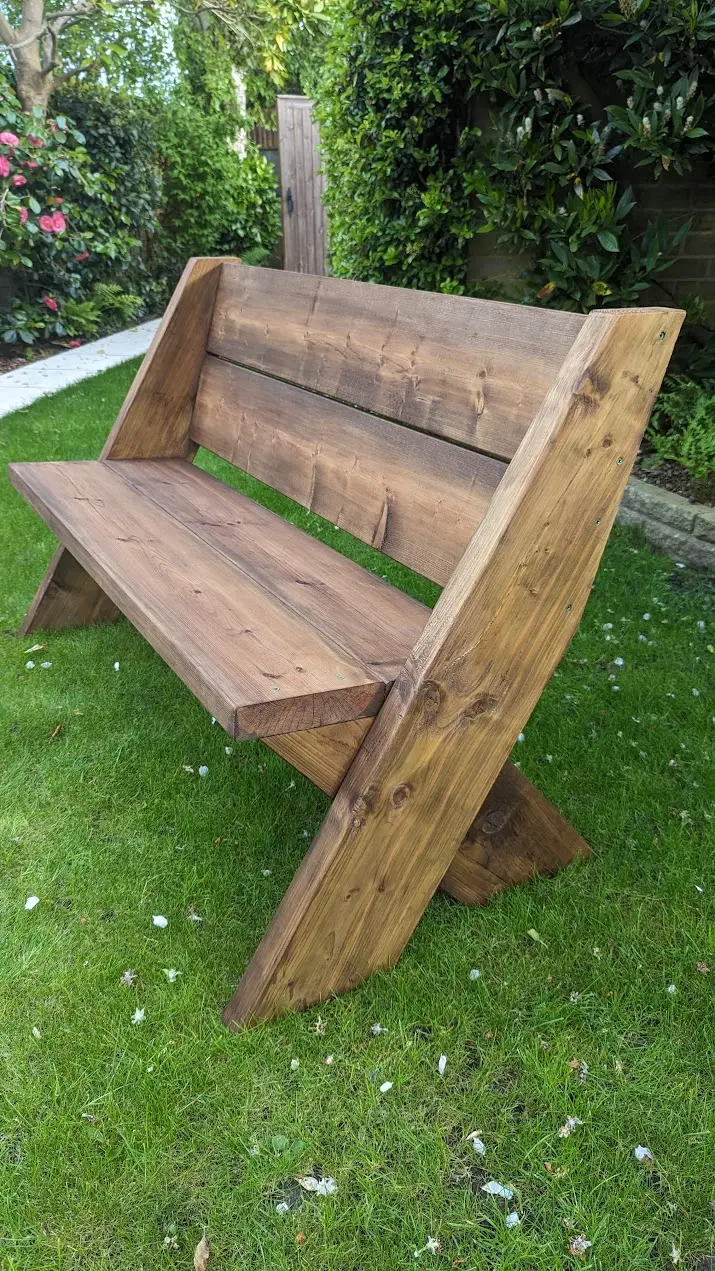 Rustic Garden Bench view 4