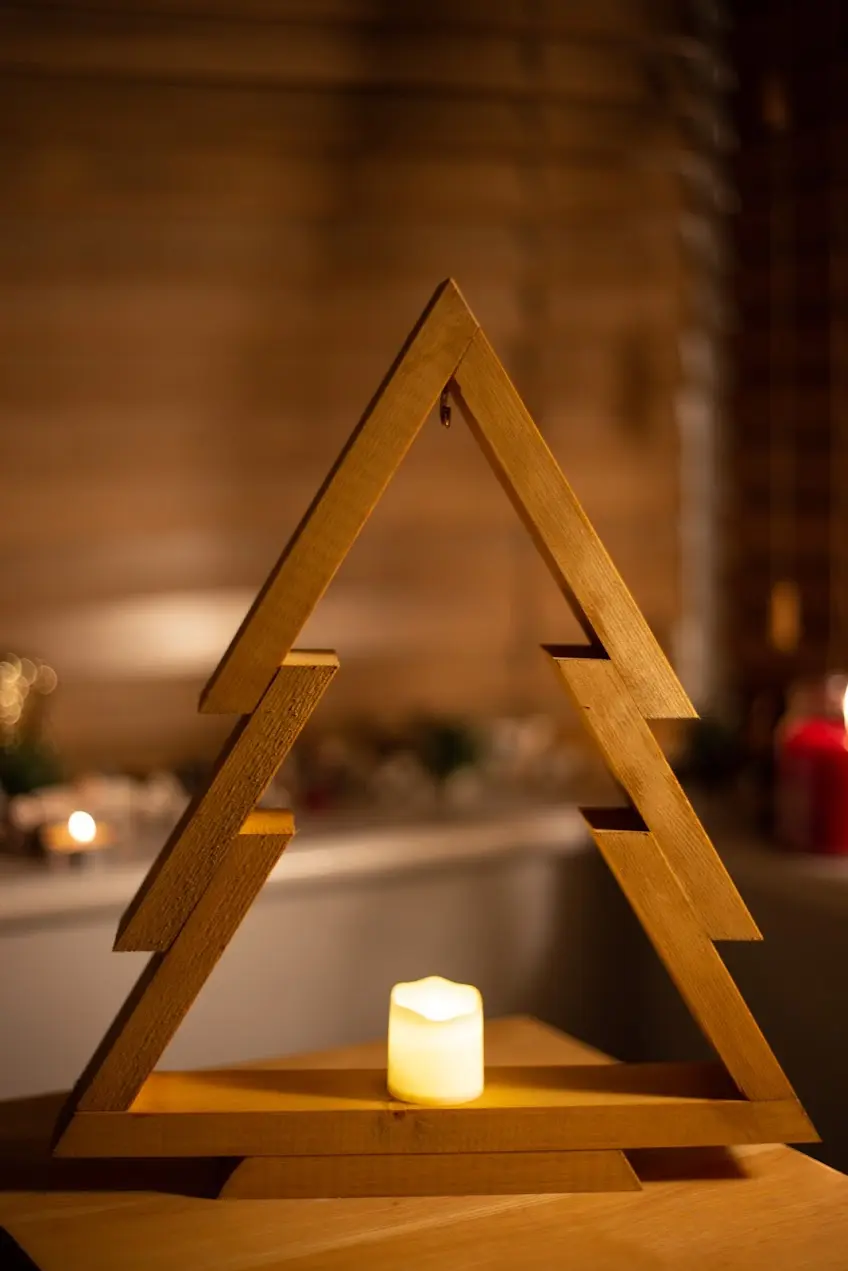 With candle